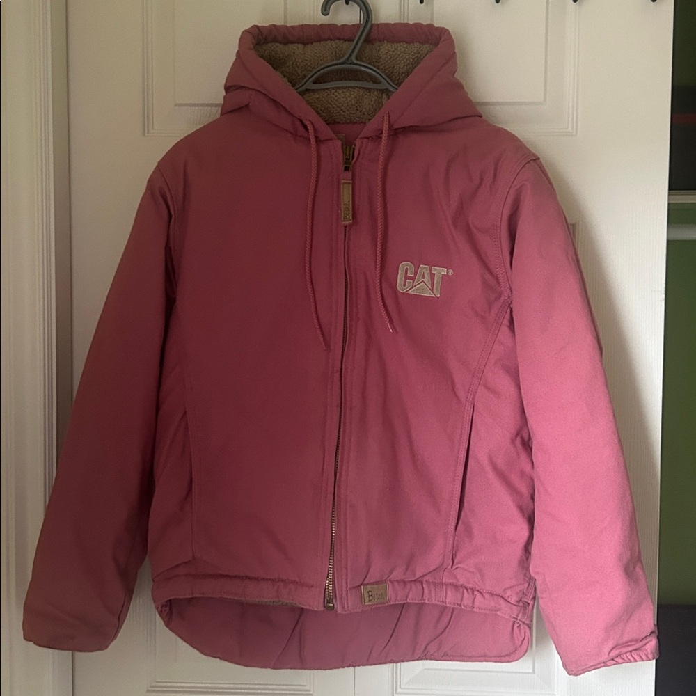 CAT x Berne Pink Hooded Duck Workwear Jacket